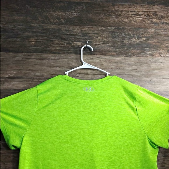 Under Armour Bright Green V-Neck Short Sleeve Tee - Picture 6 of 10